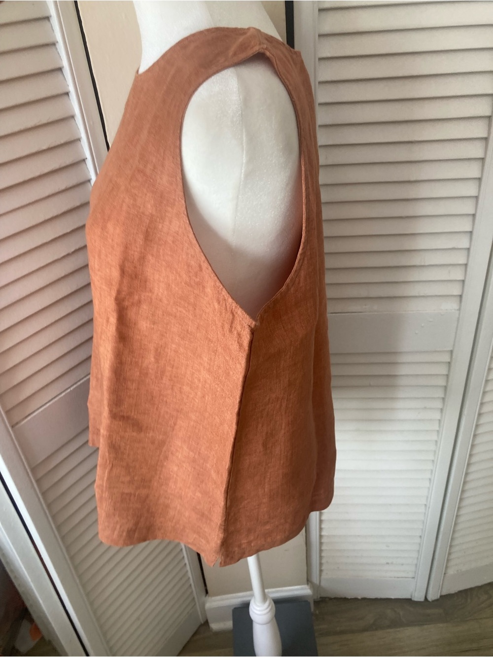 Washed Organic Linen Delave Shell L - Picture 9 of 10